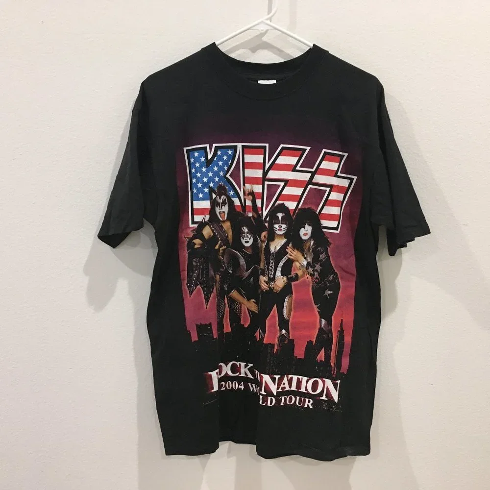 KISS "Rock The Nation 2004 World Tour" T Shirt Great Condition, Size L - Picture 1 of 5